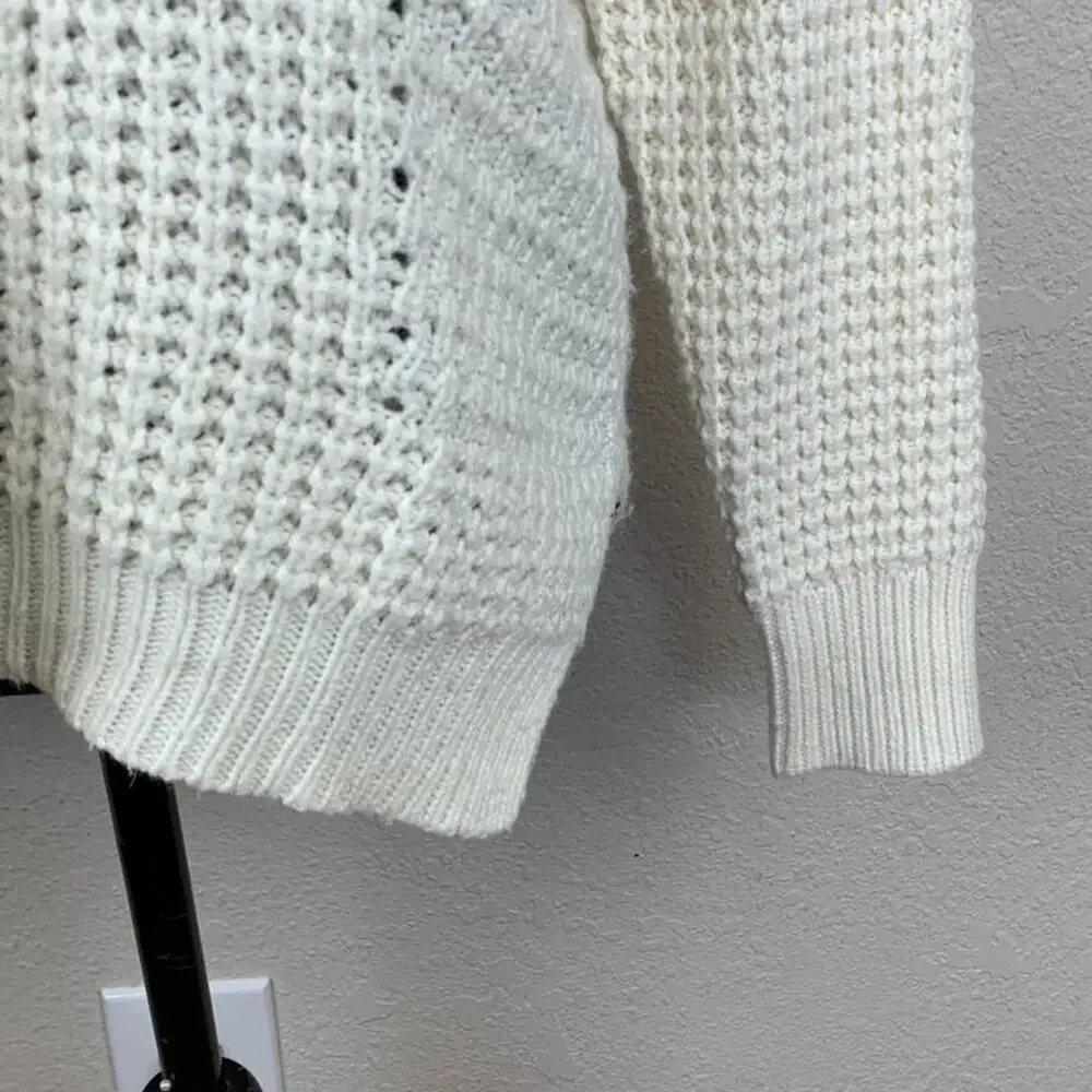 Madewell Stitch Mix ivory Cream Pullover Sweater Sz XS